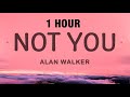 [1 HOUR] Alan Walker - Not You (Lyrics) ft. Emma Steinbakken
