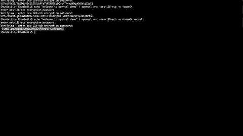 OpenSSL Demo Symmetric Encryption