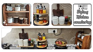 Kitchen countertop styling ideas | Breakfast station