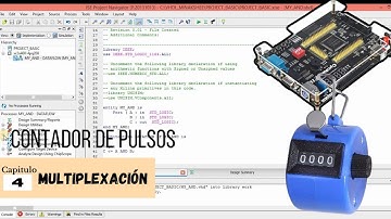 Contador de pulsos con display 7 segmentos en FPGA-CPLD (verilog).