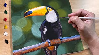 How to Paint Toucan Bird / Acrylic Painting / Correa Art