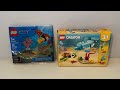 Lego City Ocean Diver Polybag Set and Lego Creator 3 in 1 Dolphin and Turtle Set Review.