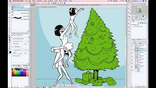 Speed-Drawing Homebased Xmas Card