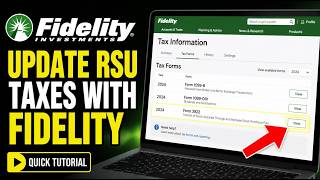 How to update RSUs taxes with Fidelity tax reporting - Quick Tutorial