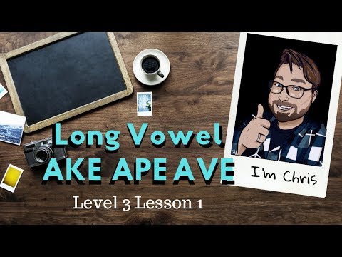 Adult Phonics Level 3 Lesson 1 Long Vowel A Ake Ape Ave Sounds And Words Quick Phonics Lesson Youtube