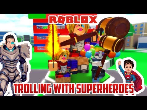 TROLLING WITH SUPER HEROES! Roblox 2 Player Tycoon