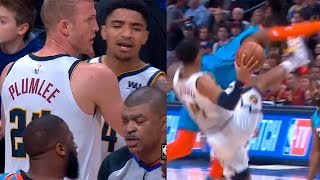 Gary Harris Gets A Furious & Wanna Fight After Hard Colliding With Nerlens Noel Thunder Vs Nuggets