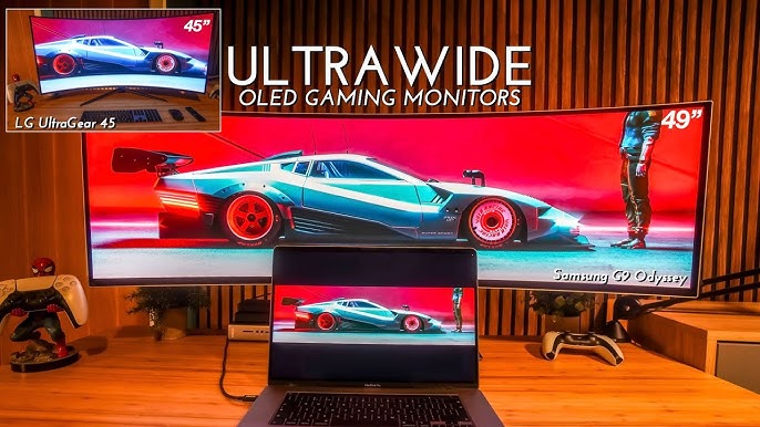 LG UltraGear 45GR95 45 välvd OLED bildskärm för gaming