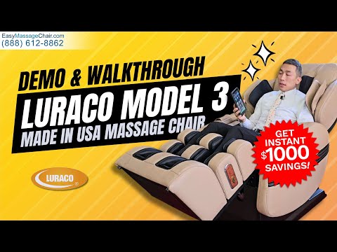 Demo and walkthrough of the Made in USA Massage Chair, the Luraco Model 3