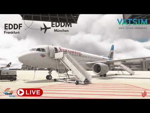 Live Flug von EDDF(Frankfur) nach EDDM (Müchen) 🔴Du willst Mitfliegen? ✈Komm in den Discord|Vatsim