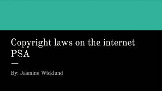 Copyright Laws on the internet