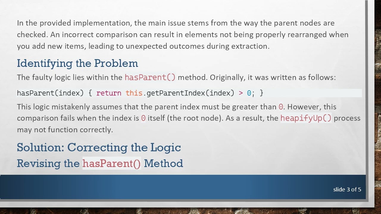 Fixing Your Min Heap Implementation in Javascript