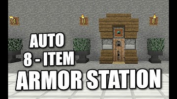 Minecraft PS4 -  8-ITEM AUTO ARMOR STATION - Tutorial ( PS3 / XBOX / WII U / PE )