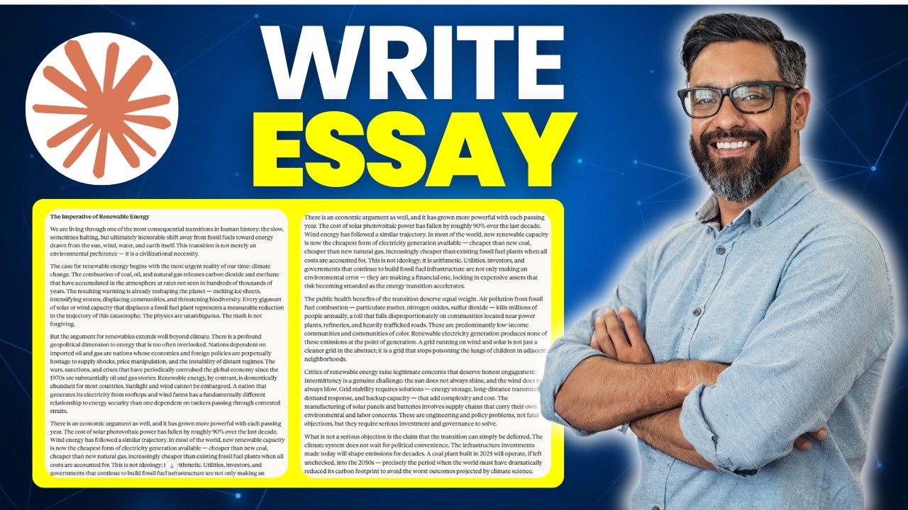 How to Use Claude AI for Essay Writing - Tutorial - YouTube