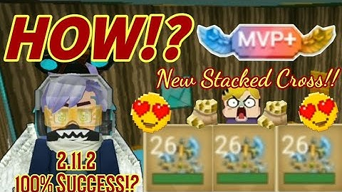 How To Make Stacked Cross!? 😲😲❤️- (Skyblock) 100% Real?! | Blockman Go | New Cross Bug!?