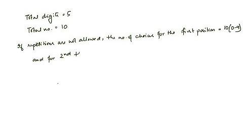 Zip Codes How many 5-digit zip codes are possible if digits can be repeated? If there cannot be rep…