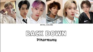 P1HARMONY ( 피원하모니) - BACK DOWN | Lyrics Color Coded Resimi