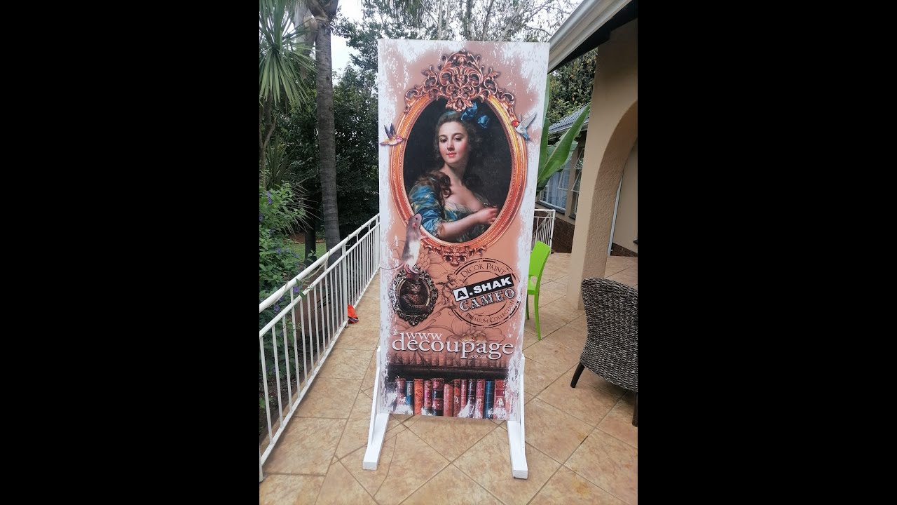 How to apply a decoupage door print YouTube