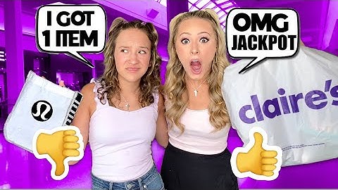 WE SPENT $100 AT TEN DIFFERENT STORES IN THE MALL CHALLENGE 🛍😱🤑
