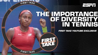 The IMPORTANCE of diversity in tennis 🎾 | First Take YouTube Exclusive Details