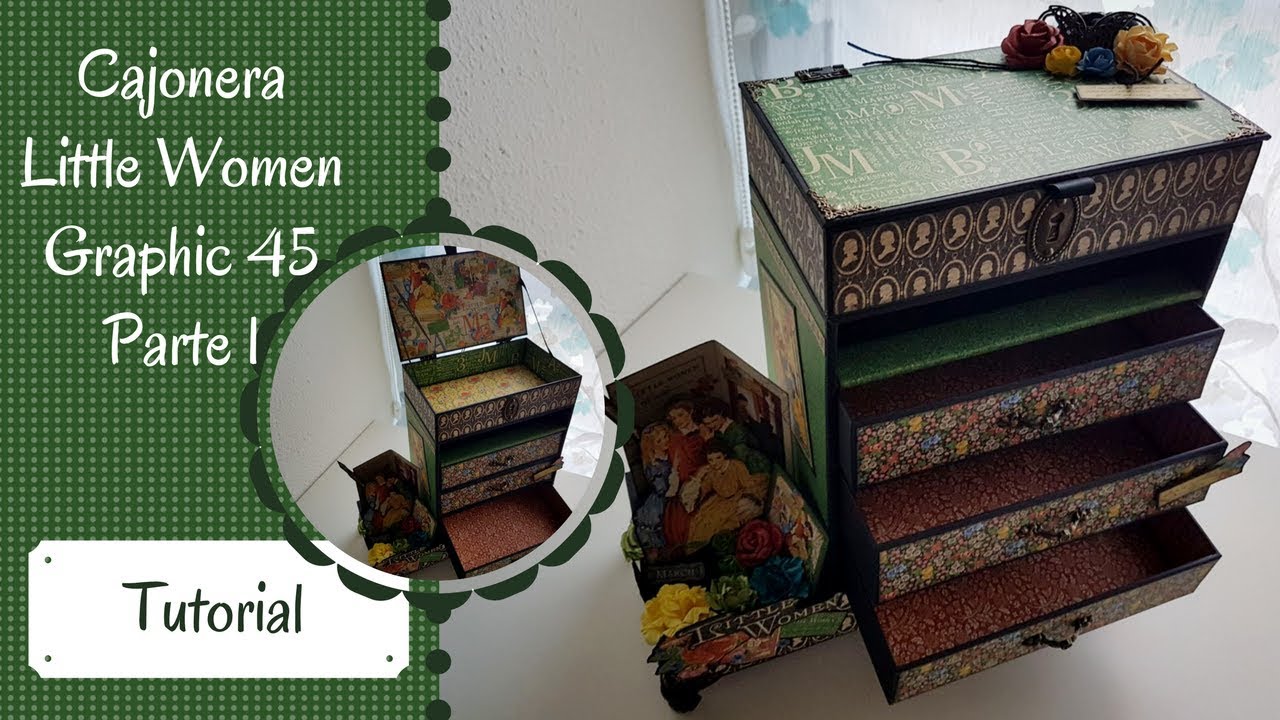 Cajonera Little Women Graphic45 en colaboración con ESTÁ EN TUS MANOS - MERCERÍA CREATIVA Parte 1