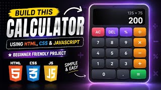 Modern Calculator with html css & javascript || Full project for beginners 