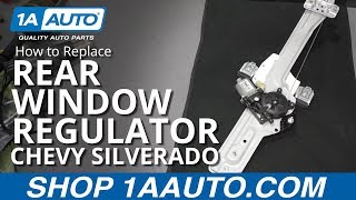 How to Replace Rear Window Regulator 14-19 Chevy Silverado