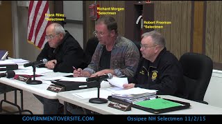 Ossipee NH Selectmen 11:2:15