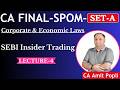 Lecture-4 (SEBI Insider Trading Part-2)-CA Final Corporate &amp; Economic Laws SPOM-Set-A-CA Amit Popli