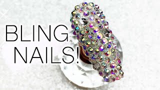 How To Full Bling Nail | Nail Crystals | Gems And Rhinestones