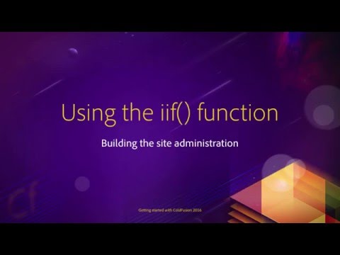 12 Building the site administration ## 06 Using the iif function