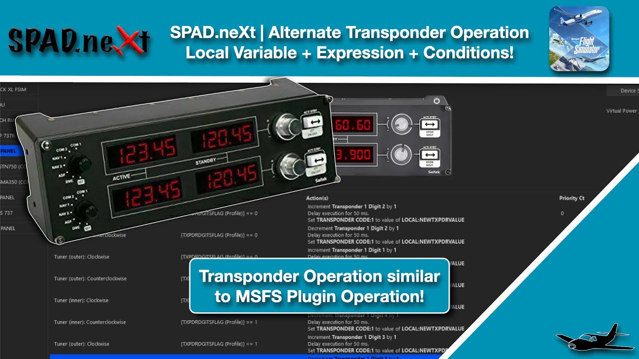 MSFS SPAD neXt Alternate Transponder Operation YouTube
