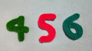 How to make Crochet Numbers /4,5,6 क्रोशिया से बुनये नंबर 4,5,6