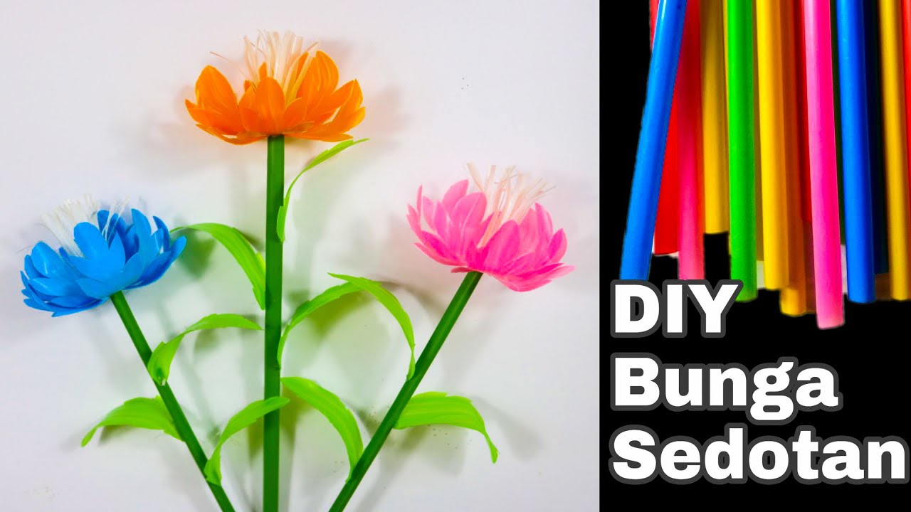 membuat bunga dari sedotan ide kreatif simpel DIY membuat bunga dari sedotan ide kreatif simpel DIY