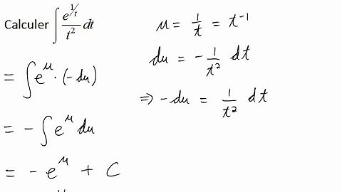 Intégration par changement de variable 1
