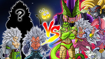 Goku SSJ5 & Vegeta SSJ5 (AF) Vs. SSJ5 Broly, Buunemba, SSJ4 Baby, Cellbuuzer, Shenron