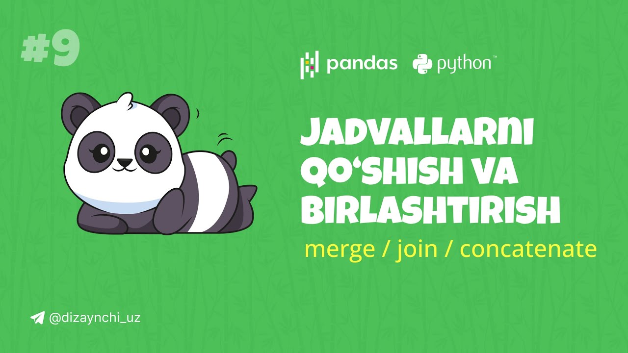Jadvallarni qo'shish va birlashtirish