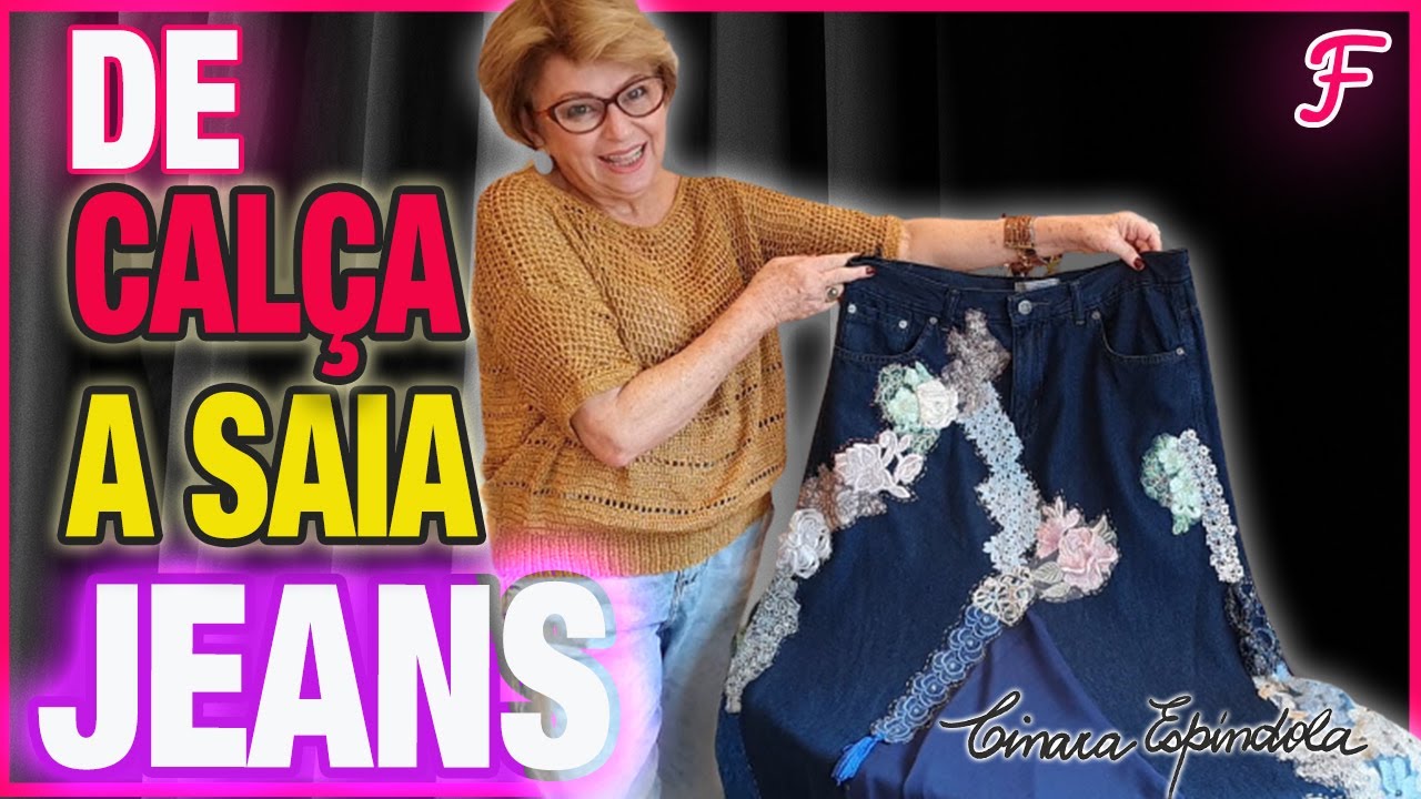 [DICA] Como Transformar Calça JEANS em uma Saia Estilosa e Elegante | FAÇA VOCÊ MESMA