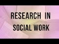 Research in social work