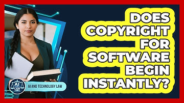 Does Copyright For Software Begin Instantly?