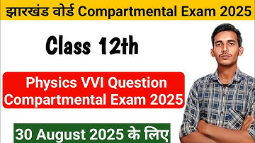 Class 12th Physics Important Questions Compartment Exam 2025 Jac Board