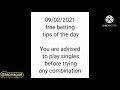 09/02/2021 Free betting tips/predictions of the day - YouTube