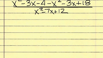 Add and Subtract Rational Expressions Video #1