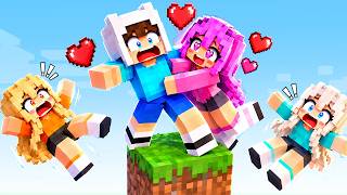 BÜTÜN KIZ HAYRANLARIMLA TEK BLOKTA HAYATTA KALMAYA ÇALIŞTIM 😱 Minecraft