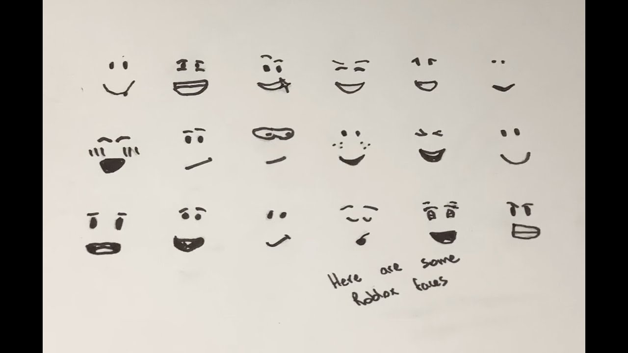 How To Draw All Roblox Faces