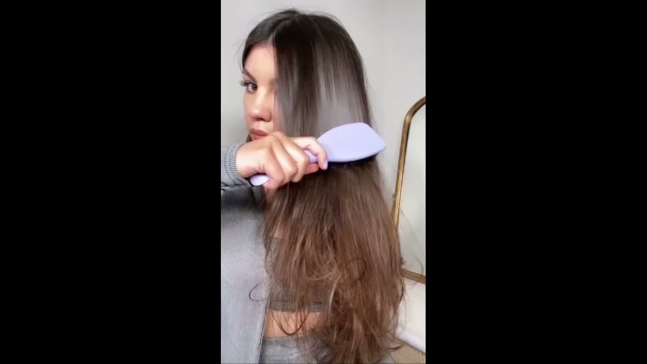 TURN YOUR HAIRBRUSH TO THE SIDE IT WORKS BETTER THAT WAY HAIRCARE HAIR SHORTS