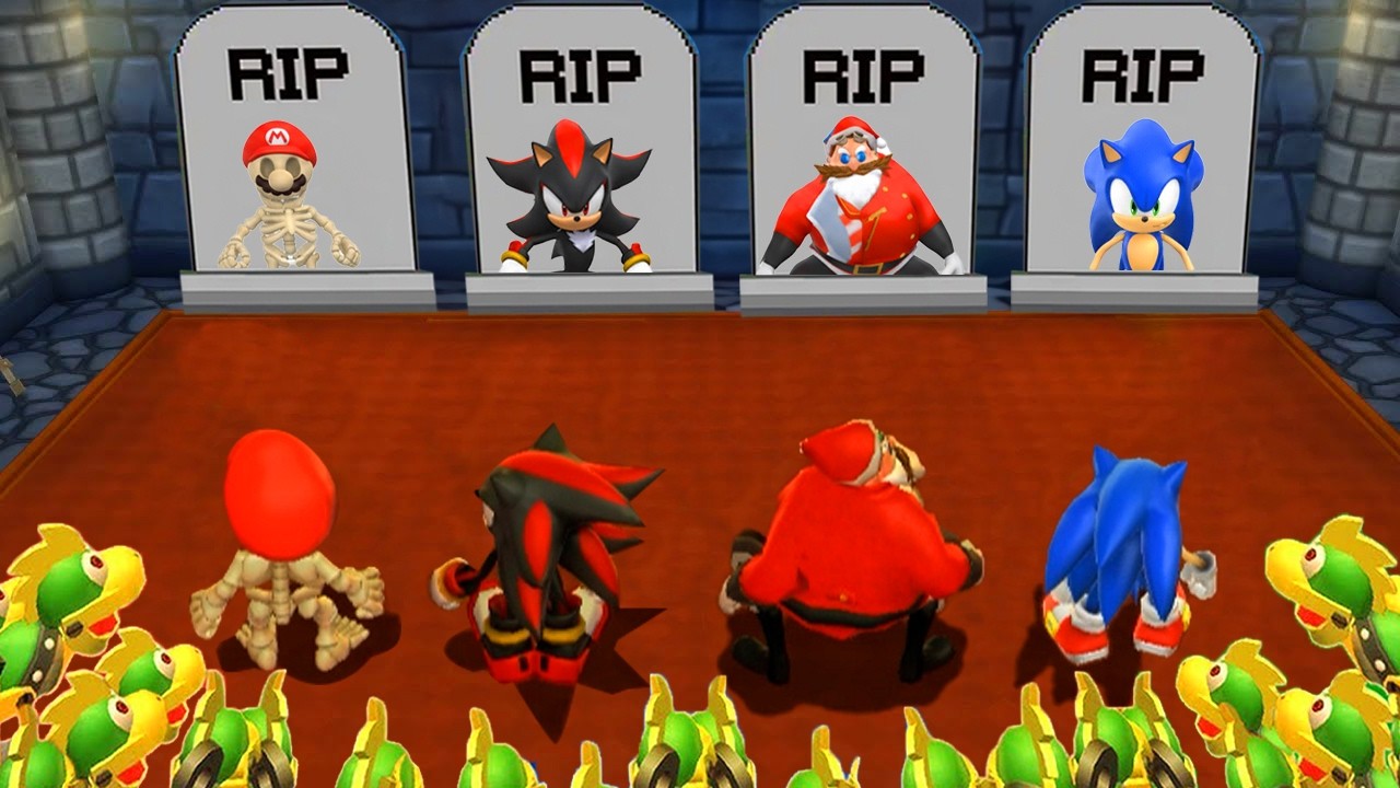 [Mario Party 9] Вперёд! Решающая битва между компьютерными противниками! Скелет Марио против Тене...