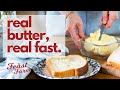 10minute homemade butter in the food processor