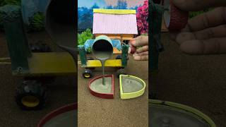 🚜 Mini Tractor Builds Cement Pillar &amp; Bridge | Real DIY Construction Machine 😱