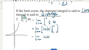 Unit 6: 6.13 Improper Integrals Video 2